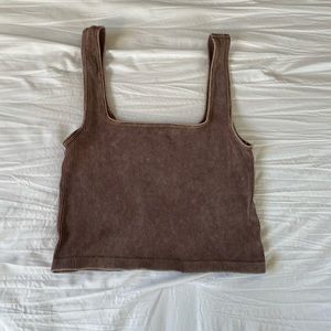 Dark brown tank top